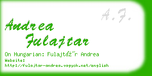 andrea fulajtar business card